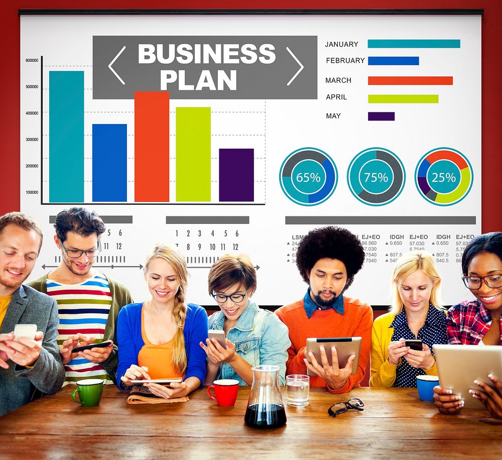 Business plan Bar Graph Data Development Information Concept