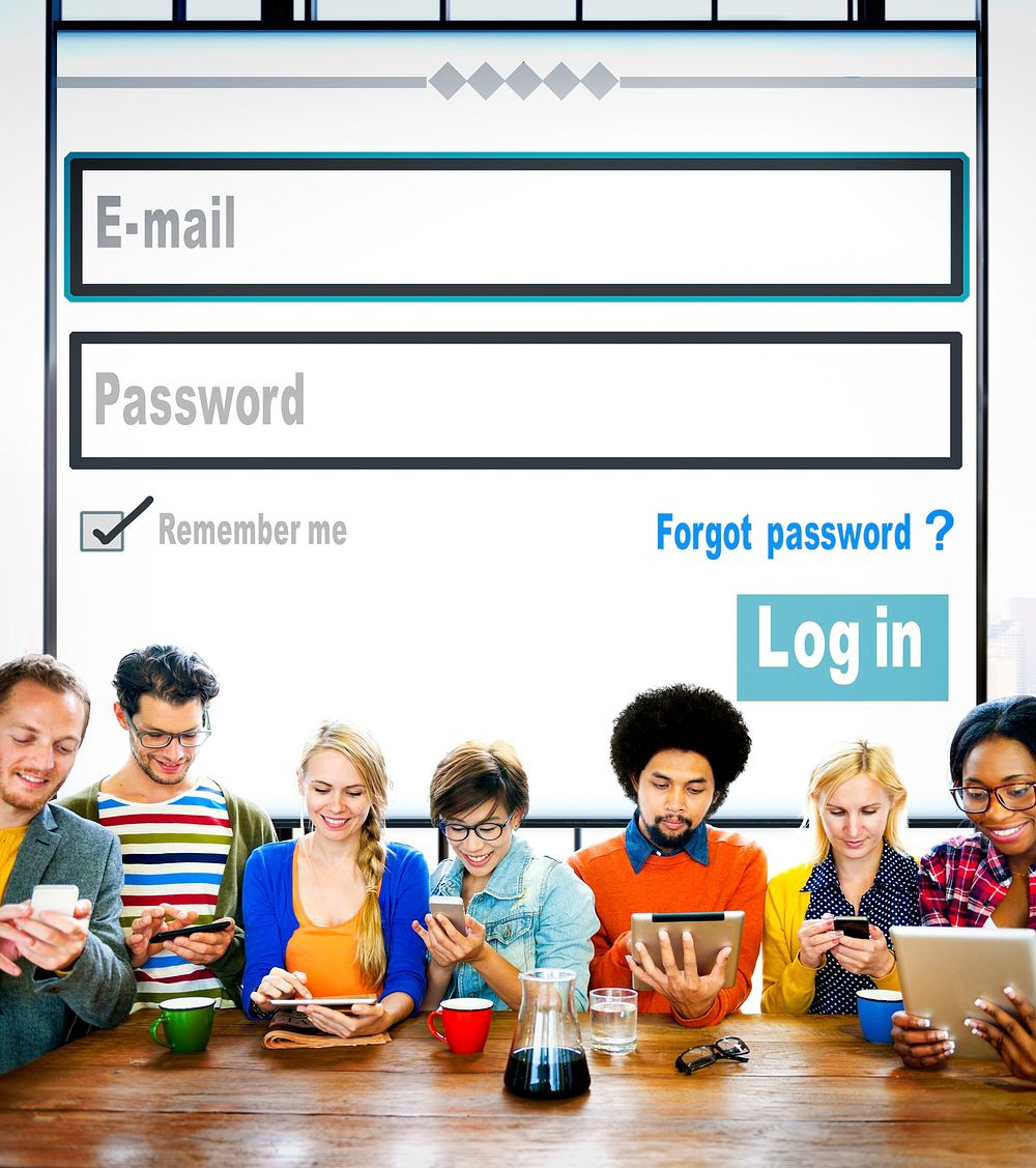 E-mail Identity Password Memebership Sing In Web Page Concept