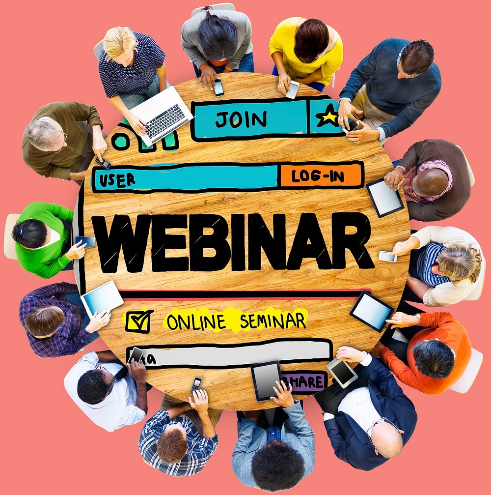 Webinar Online Seminar Global Conmmunications Concept