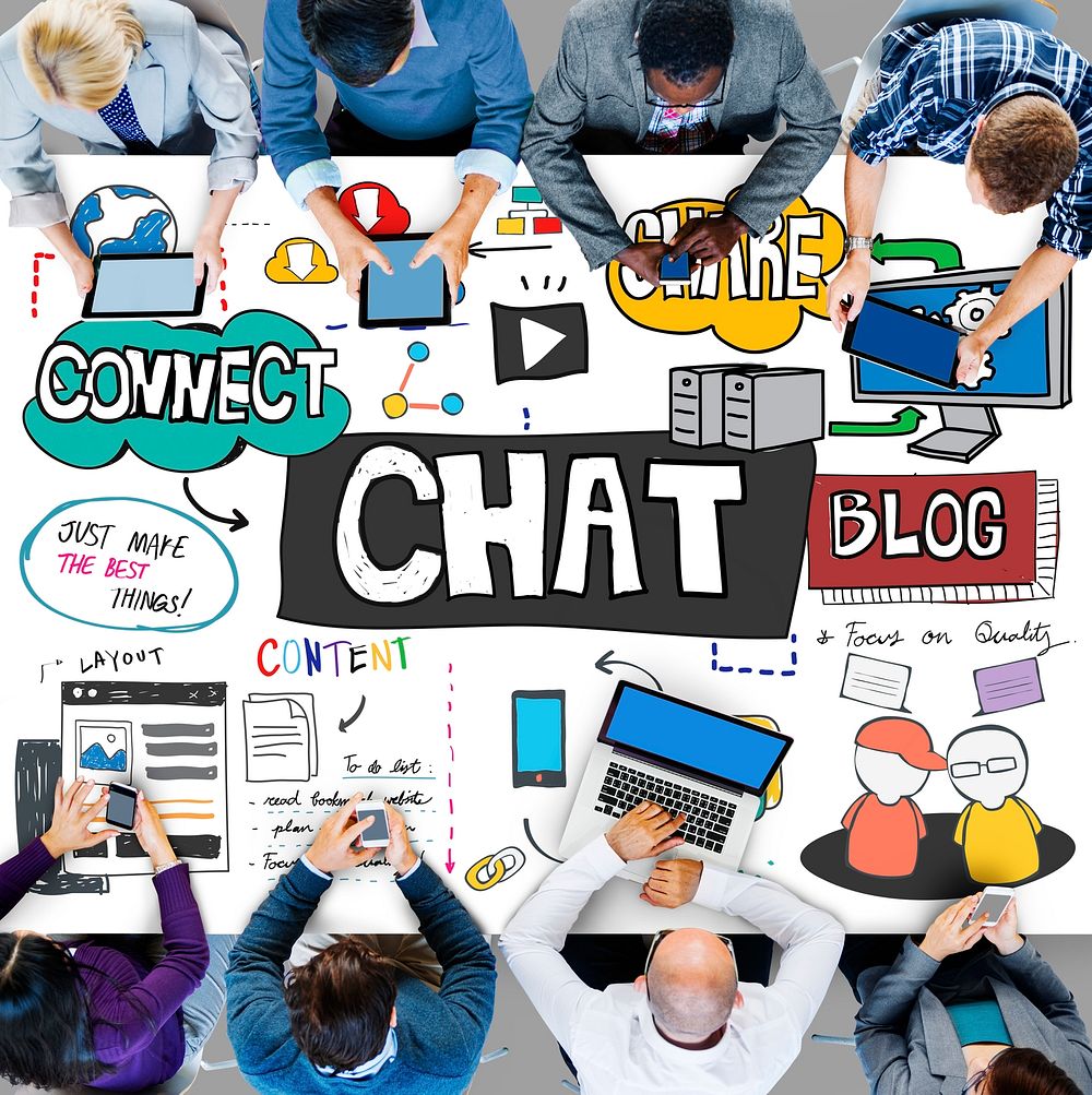 Chat Communication Social Networking Connection Concept