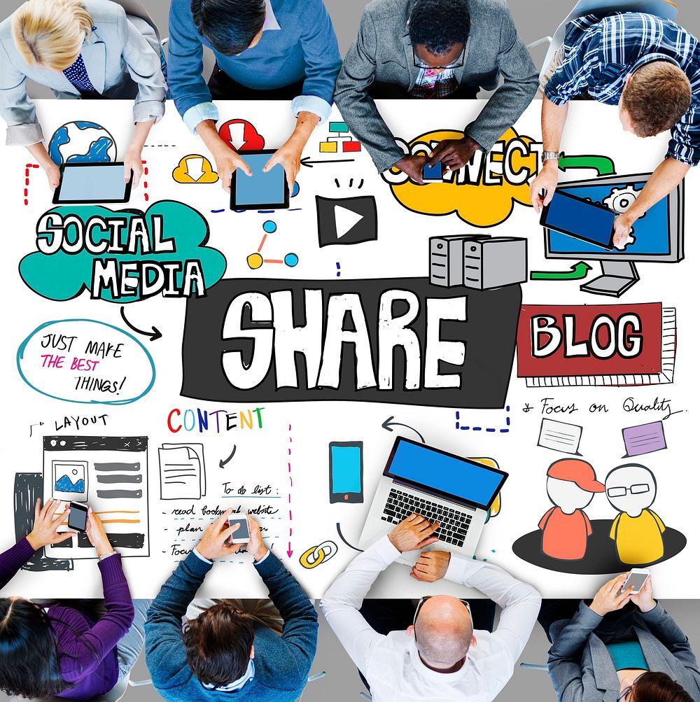 Share Networking Sharing Social Connection Media Concept