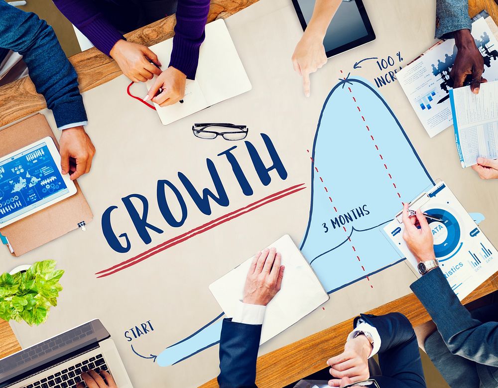 Growth Graph Chart Business Plan Strategy Concept