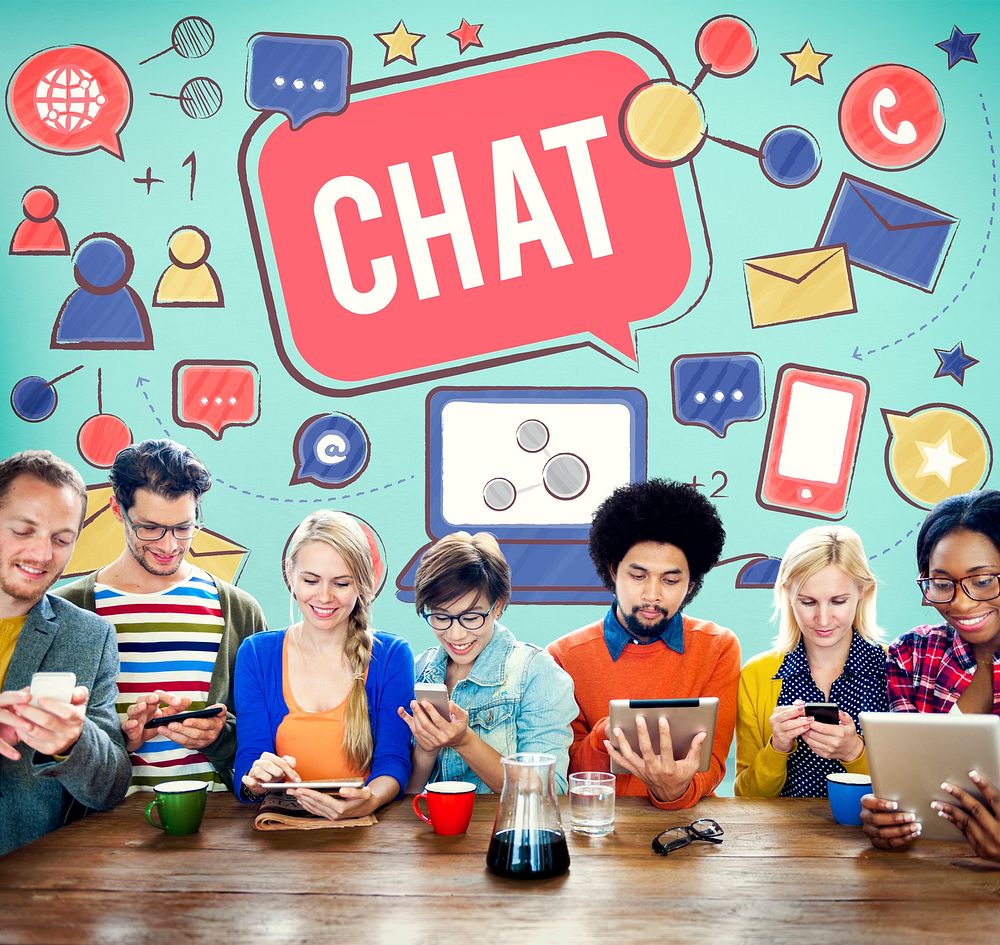 Chat Communication Social Media Networking Connection Concept