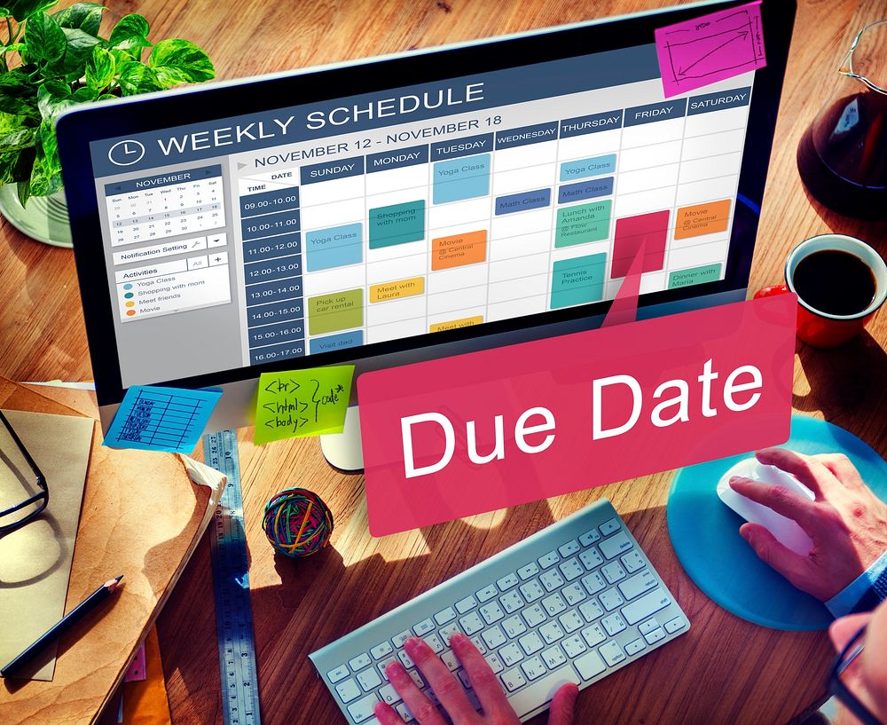 Due Date Deadline Appointment Event Concept