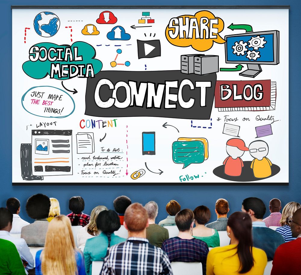 Connect Social Media Networking Communication Concept