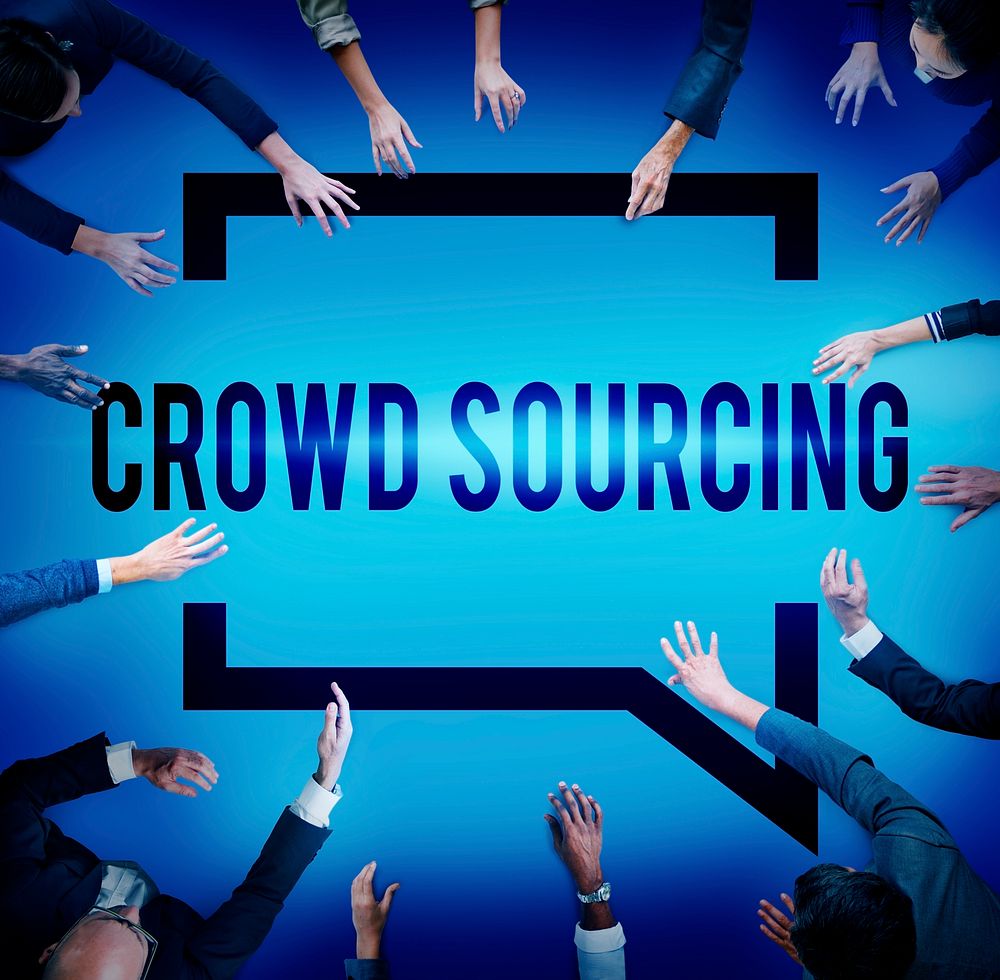 Crowedsourcing Collaboration Group Online Community Concept