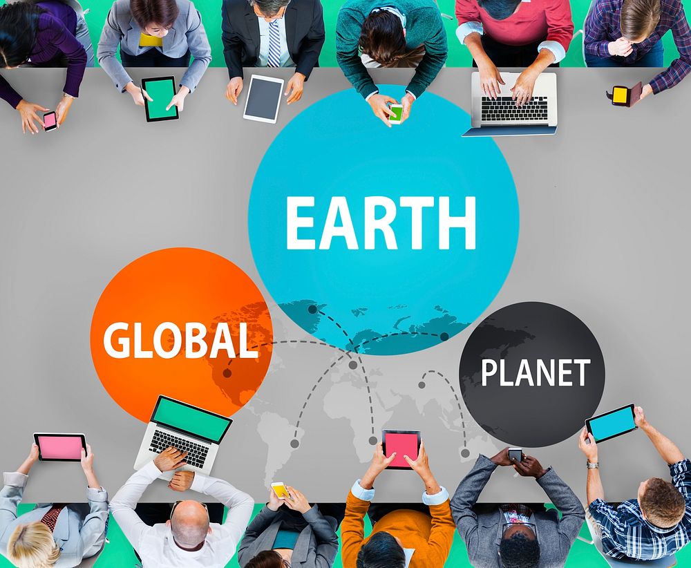 Earth Global Planet Globalization Connection Concept