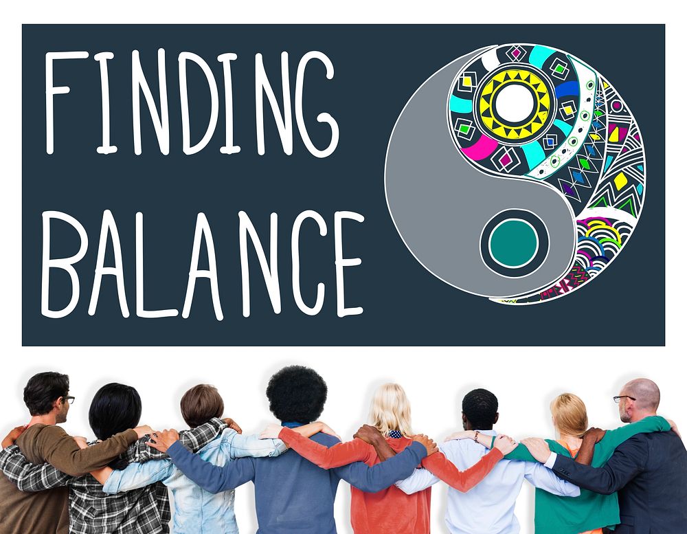 Finding Balance Yin-yang Wellbeing Concept