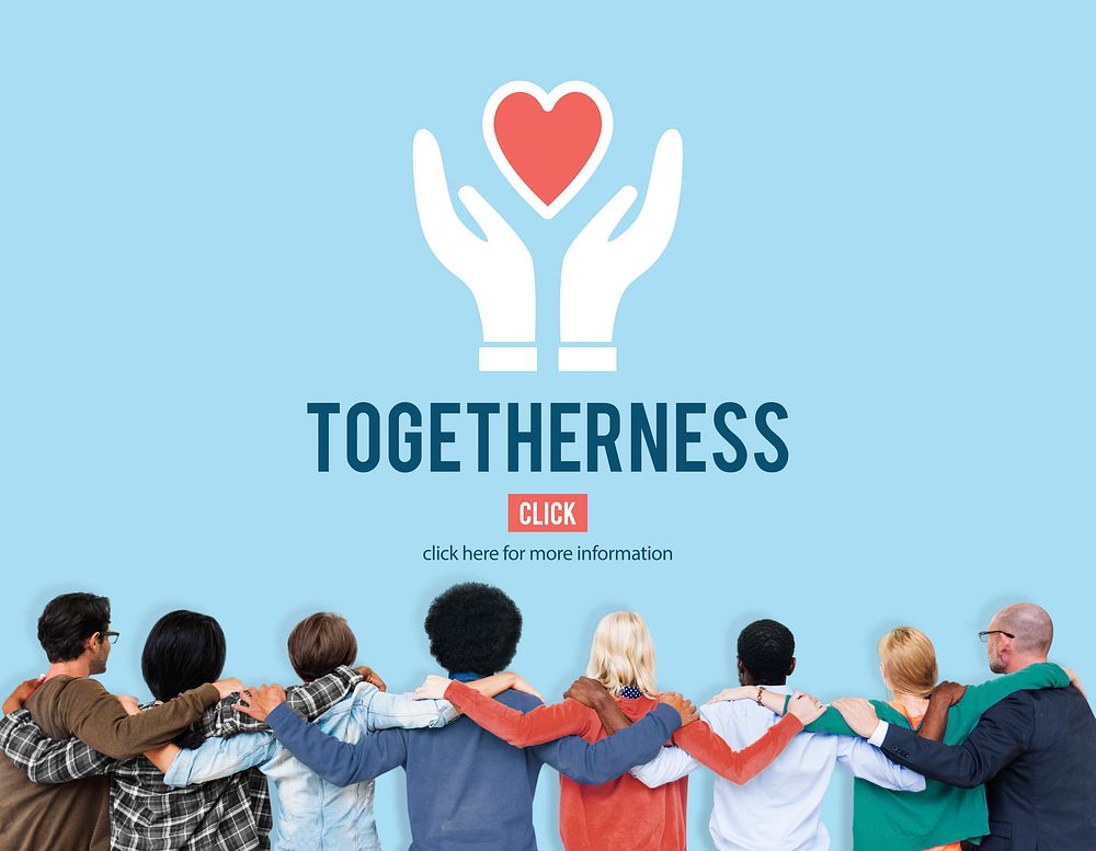 Togetherness Unity Design Icon Heart Concept