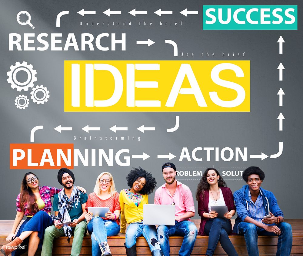 Ideas Success Planning Action Management Concept