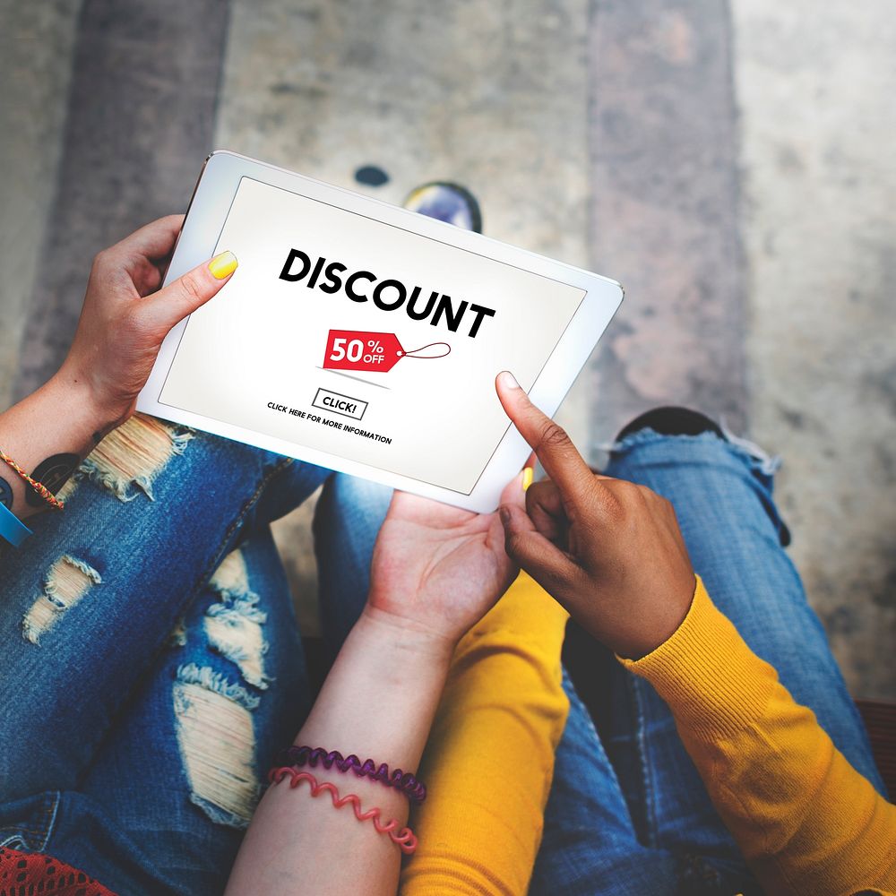 Discount Half Price Marketing Promotion Consumer Concept