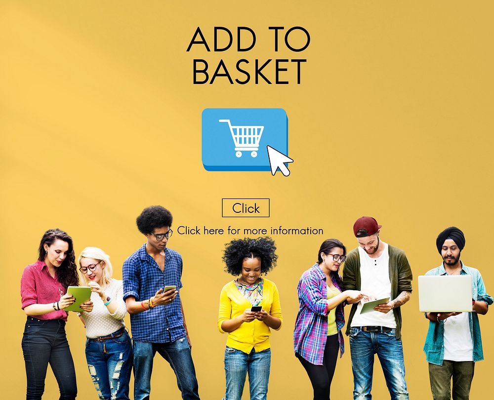 Basket Buying Cart Commerce Consumerism Digital Concept