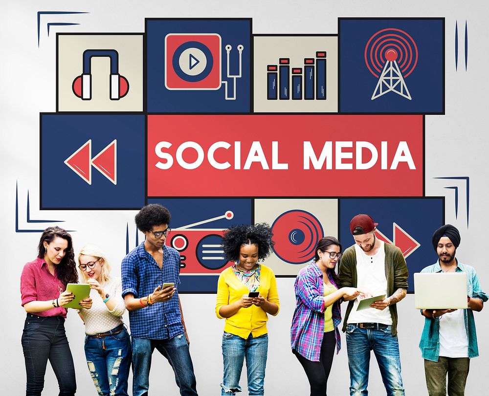 Social Media Communication Sharing Network Concept