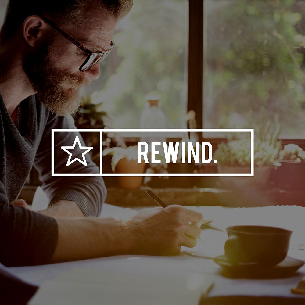 Rewind Rewinding Restart Reset Recover Rerun Concept