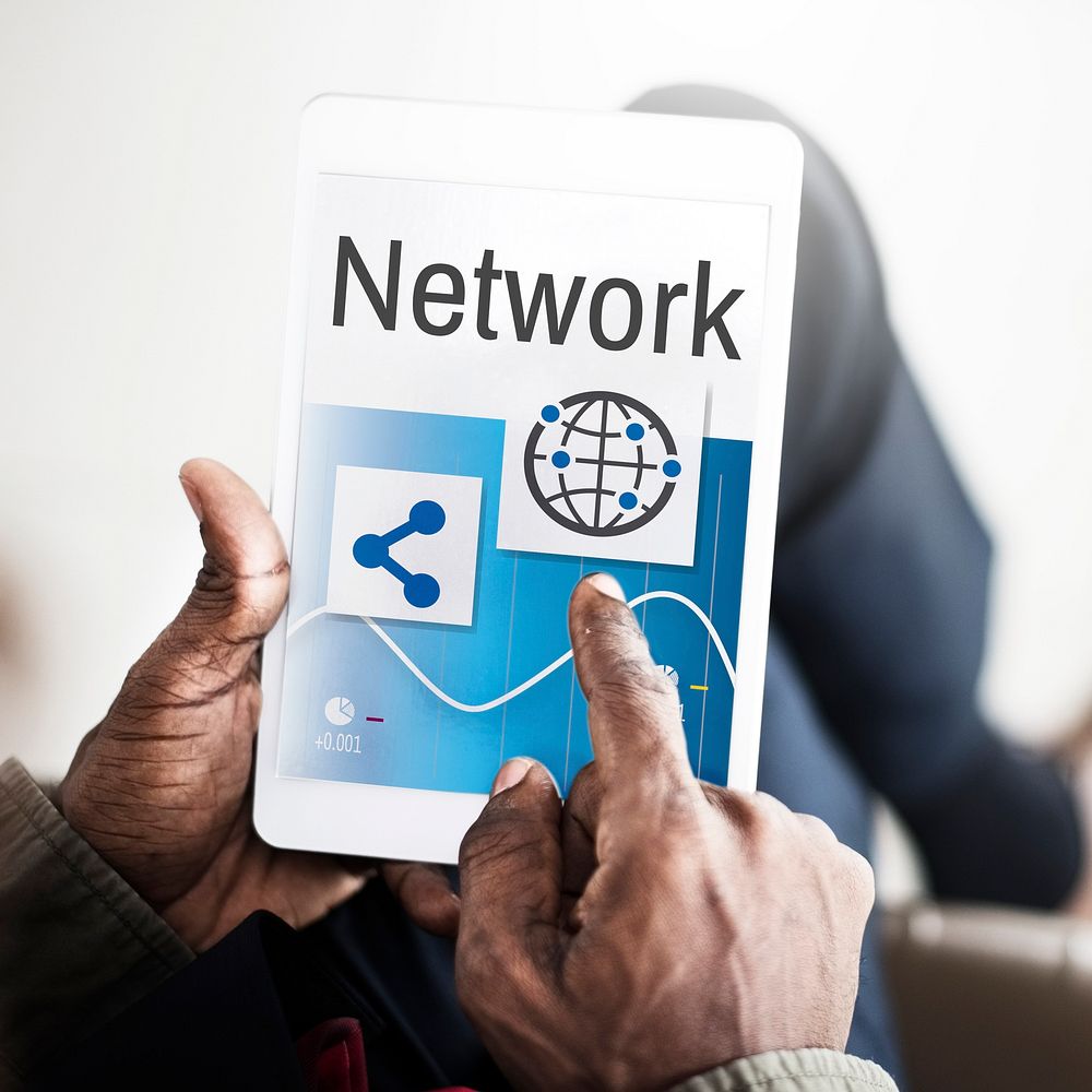 Network Communicztion Connection Share Concept