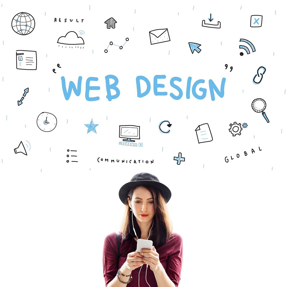 Webpage Browser Digital Icon Symbols Concept