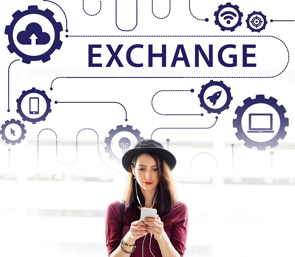 Social Media Sharing Online Exchange Concept