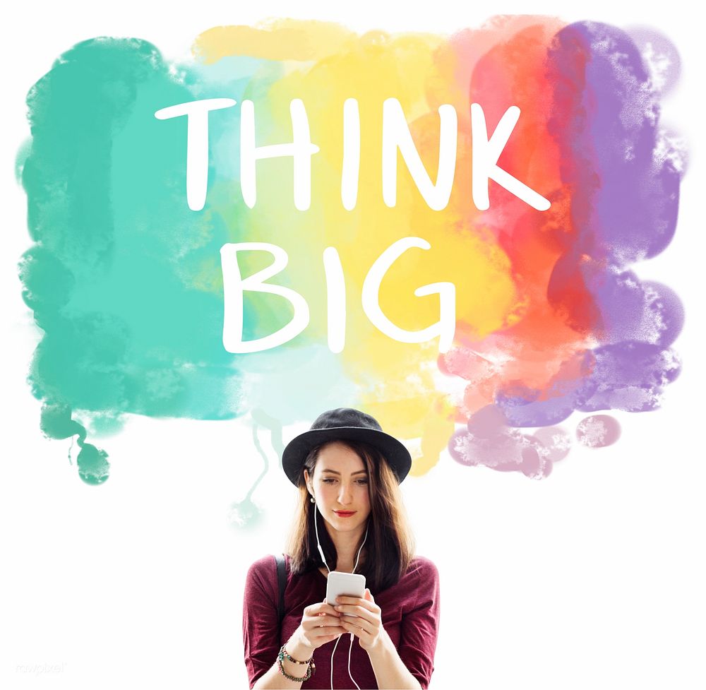 Think Big Attitude Creative Inspiration Optimism Concept
