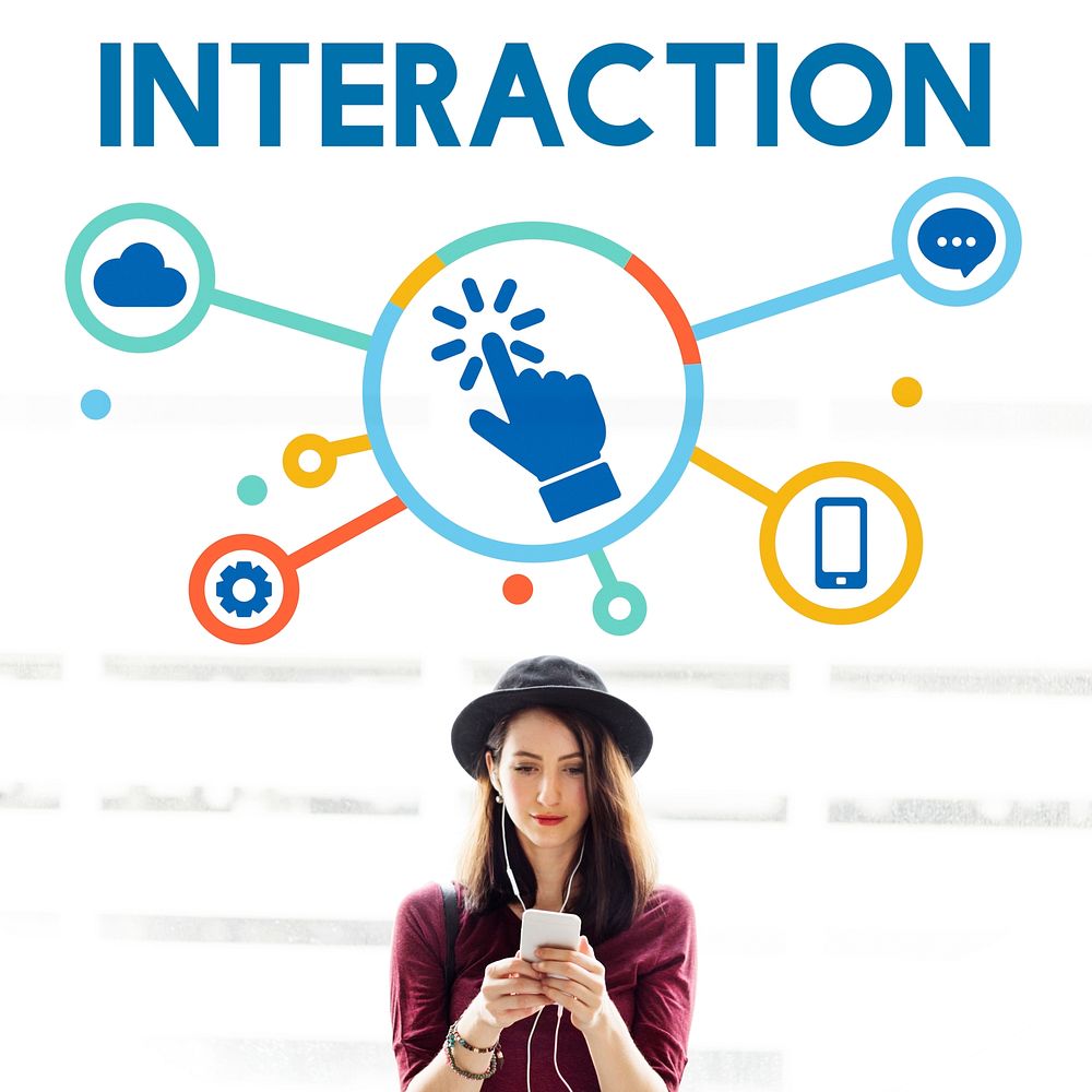 Interaction Connection Community Social Network Concept