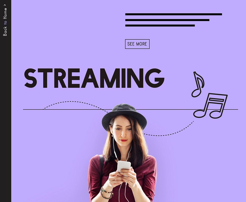 Entertainment Musical Note Streaming Graphic