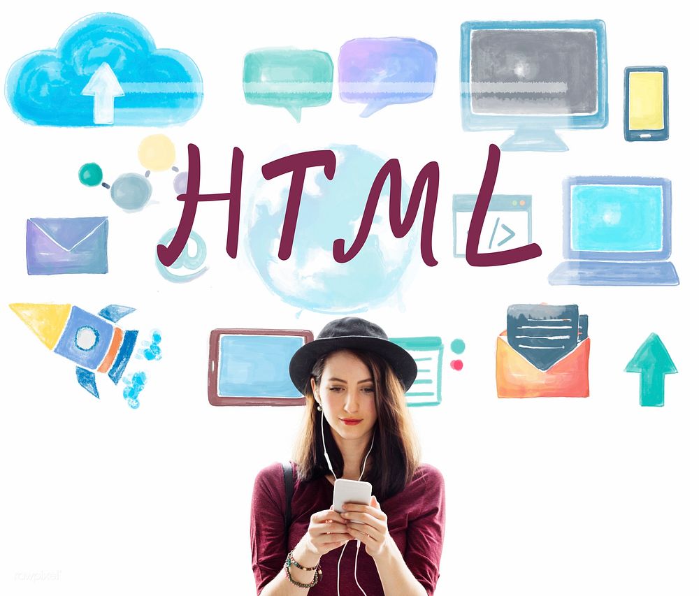 HTML Computer Language Internet Online Technology Concept