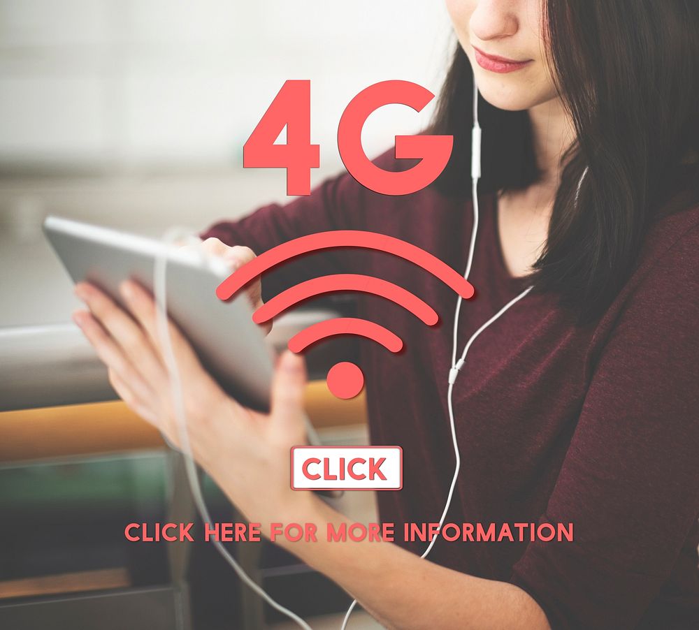 4G Wireless Internet Networking Online Concept