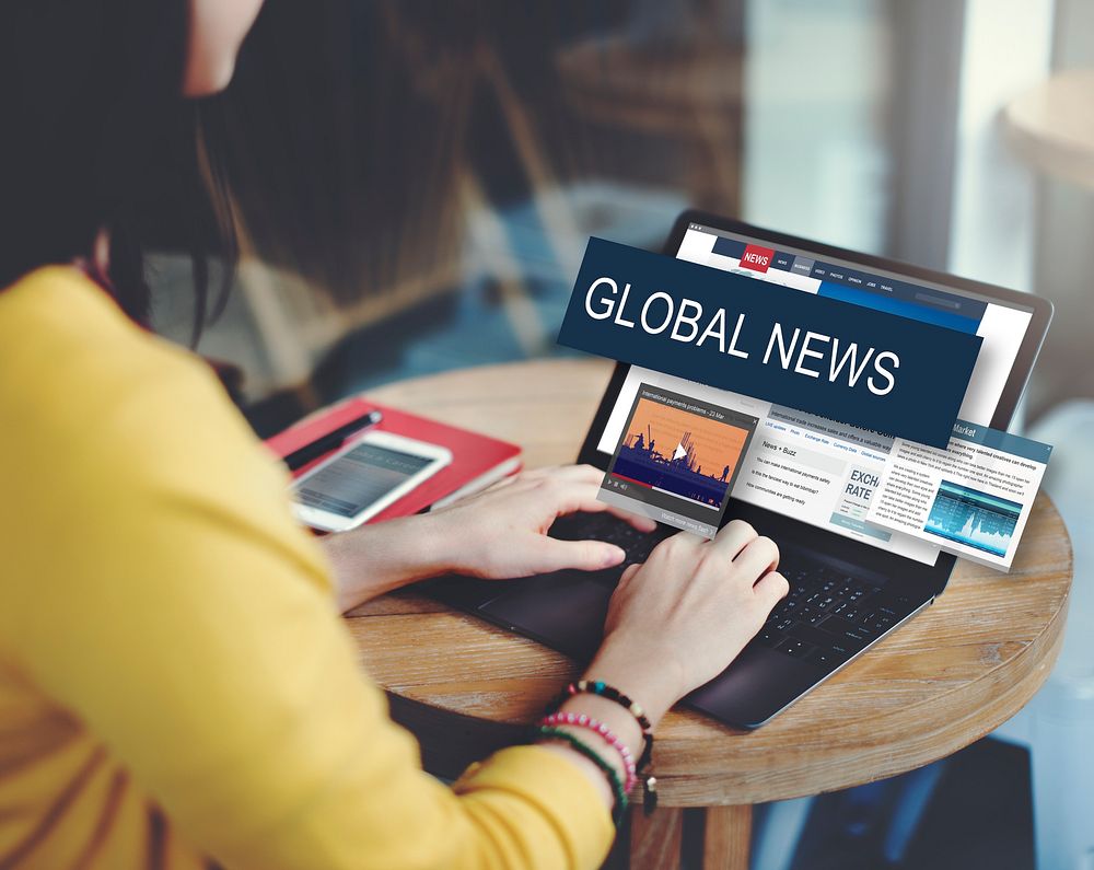 Media Journalism Global Daily News Content Concept
