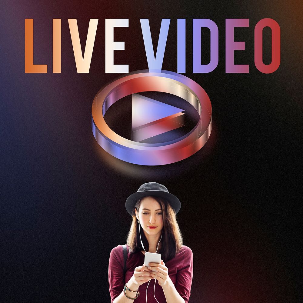 Live Video Multimedia Player Graphic Concept
