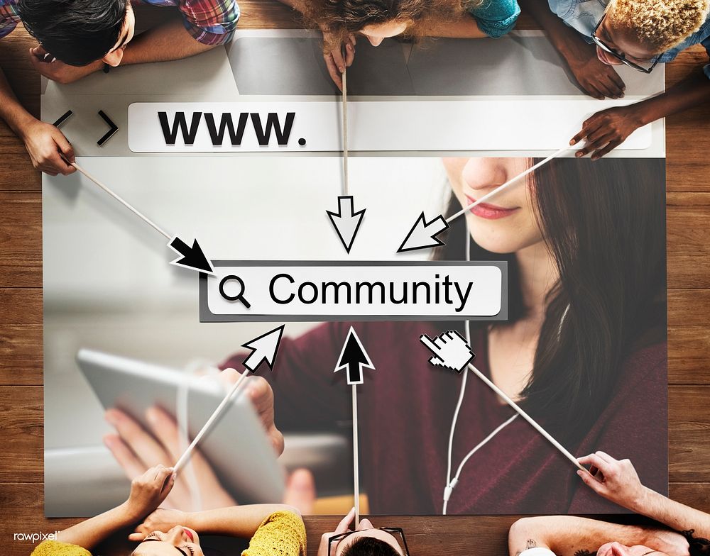 Community Group Website Web Page Online Technology Concept