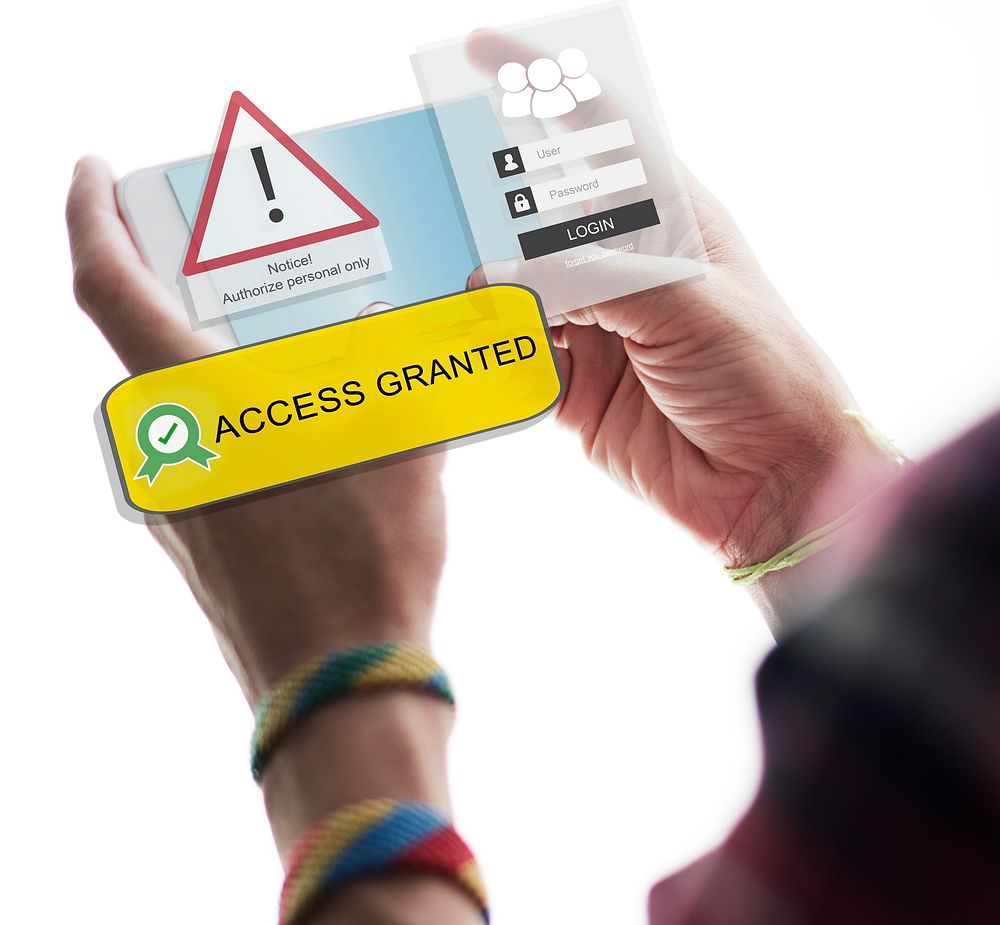 Access Allowed Entrust Password Secured Concept
