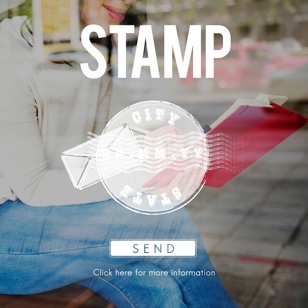 Postal Post Delivery Stamp Graphic Concept
