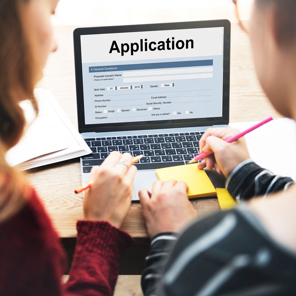 Application Online College Form Concept