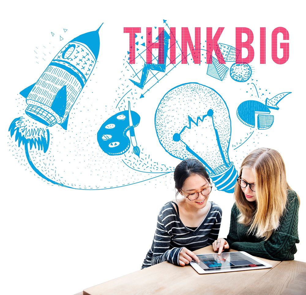 Think Big Ideas Creativity Imagination Light Bulb Concept
