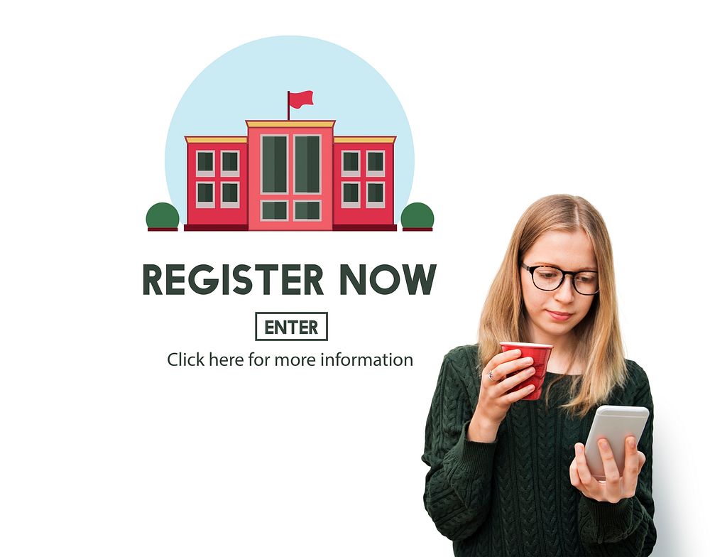 Register Now E-learning Education Website Concept