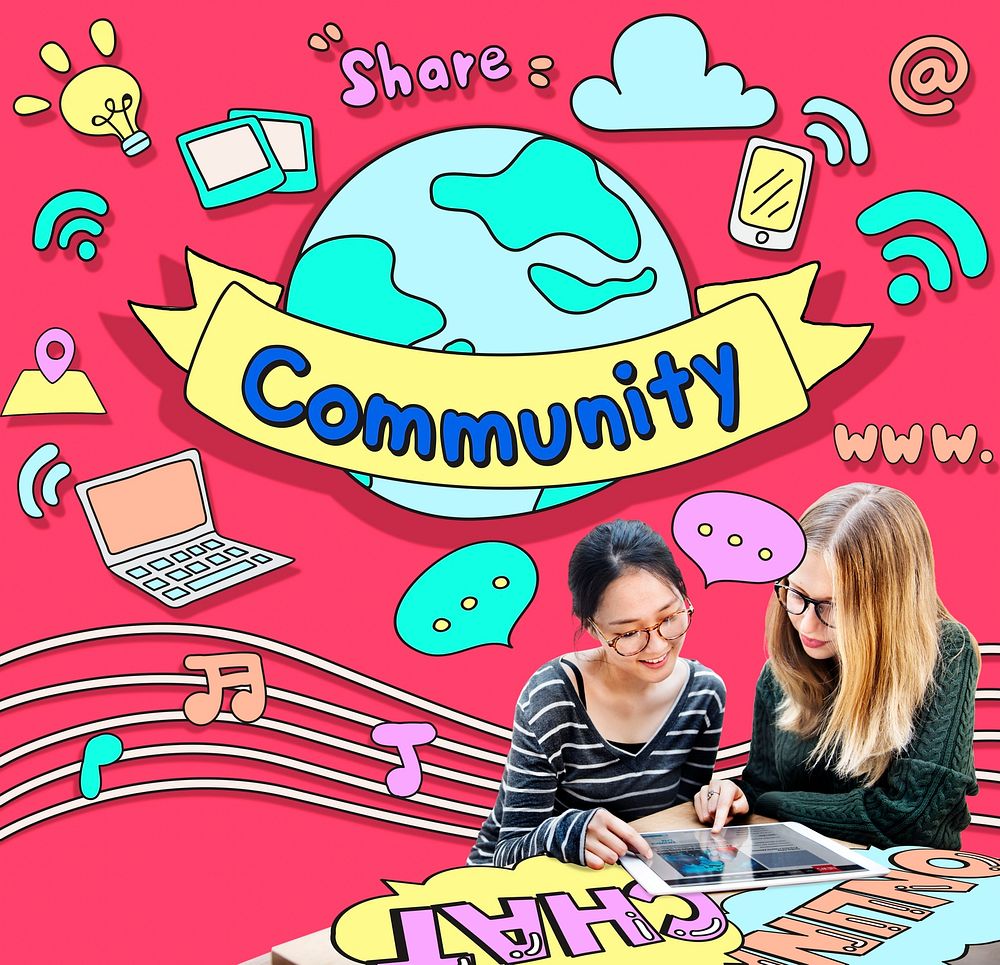 Community Online Communication Www Concept