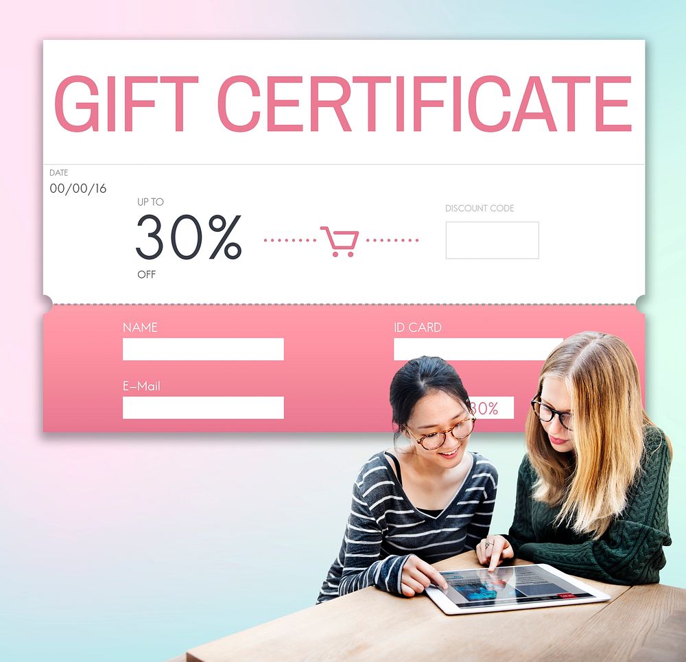 Gift Coupon Voucher Certificate Concept