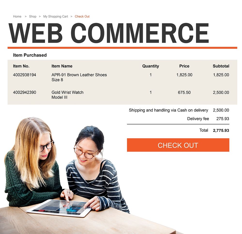 E-commerce Online Shopping Website Technology Concept