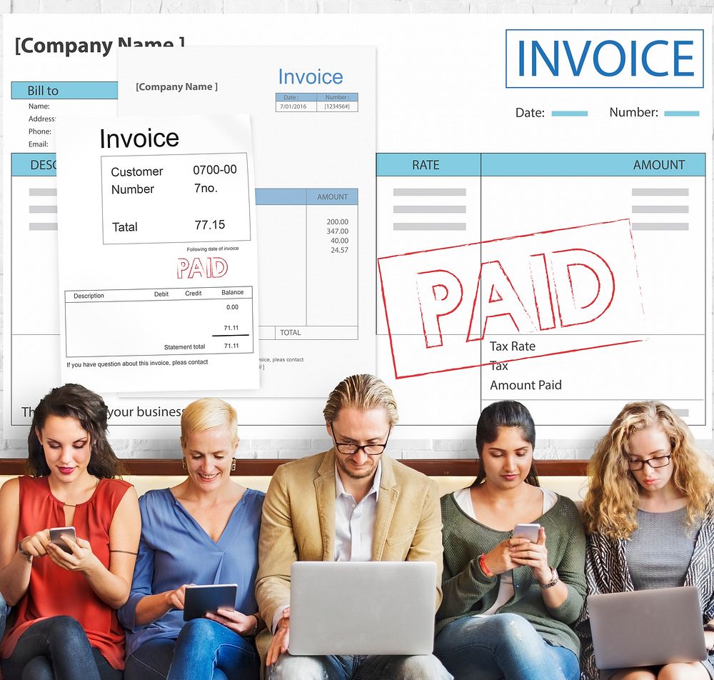 Invoice Bill Paid Payment Financial Account Concept