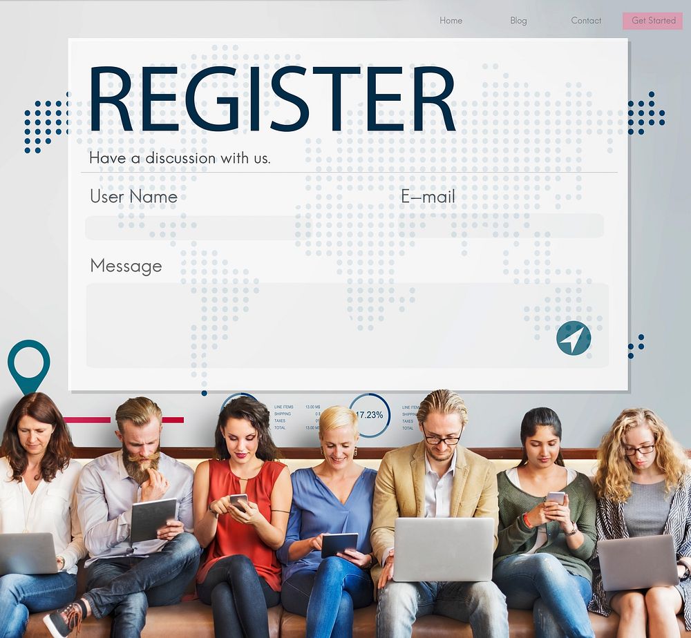 Register Enquiry Online Web Page Concept