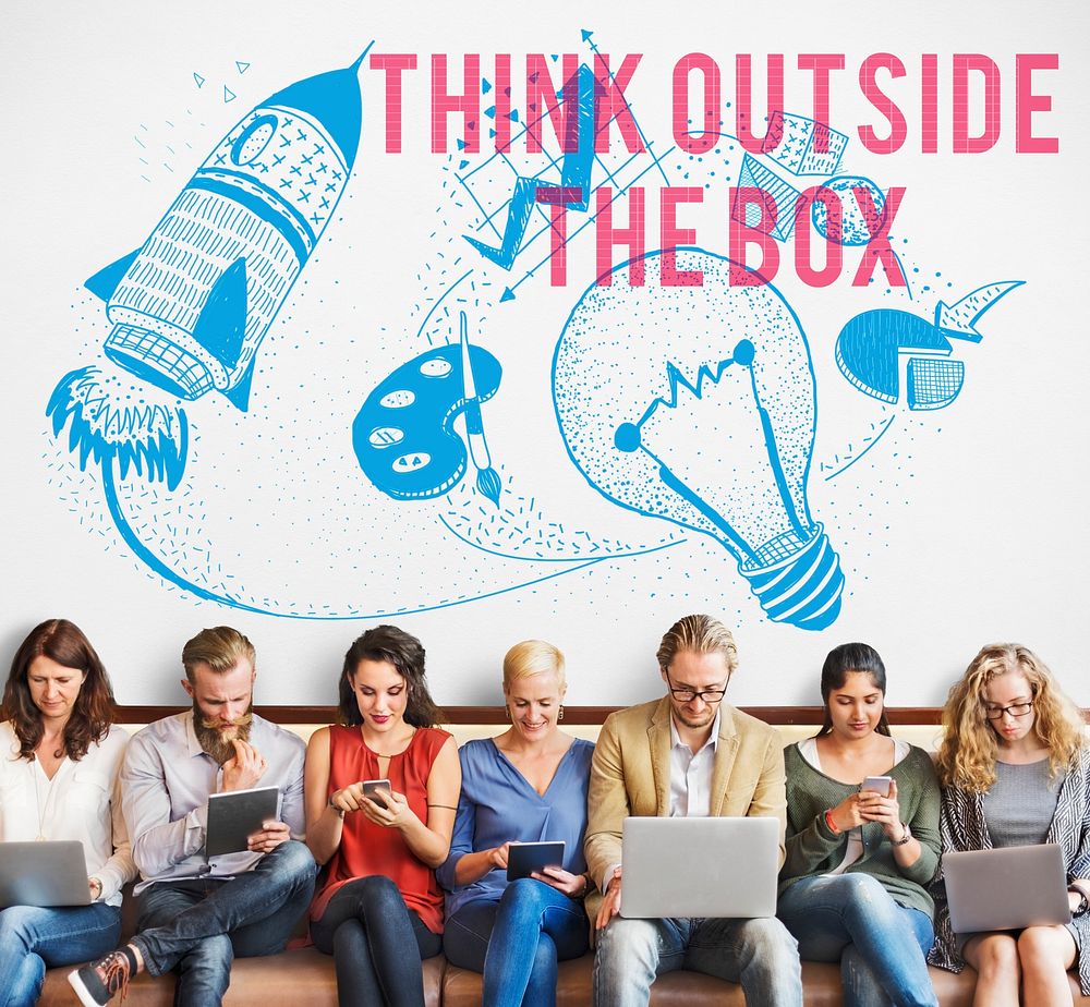 Think Outside The Box Ideas Creativity Imagination Concept