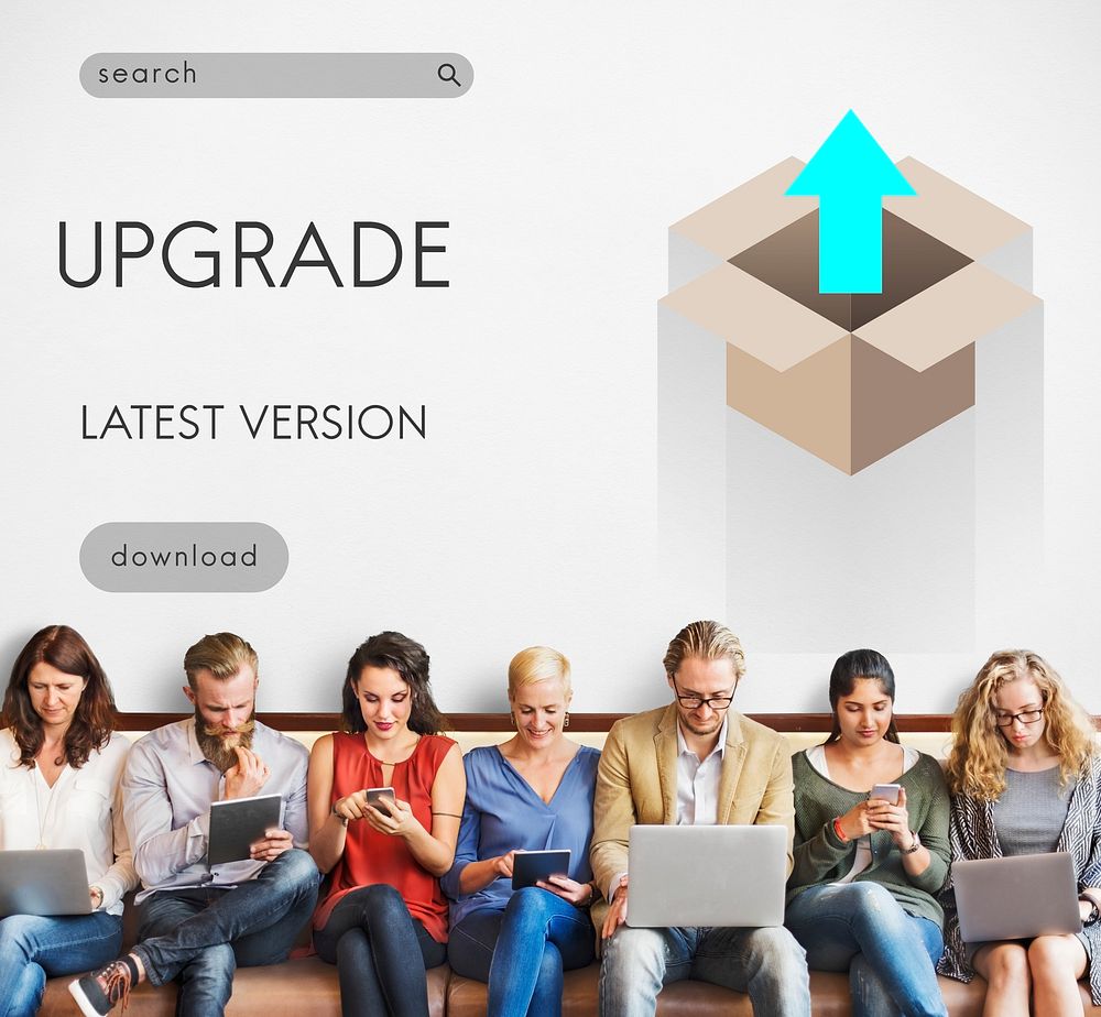 Upgrade Update New Version Better Graphics Concept