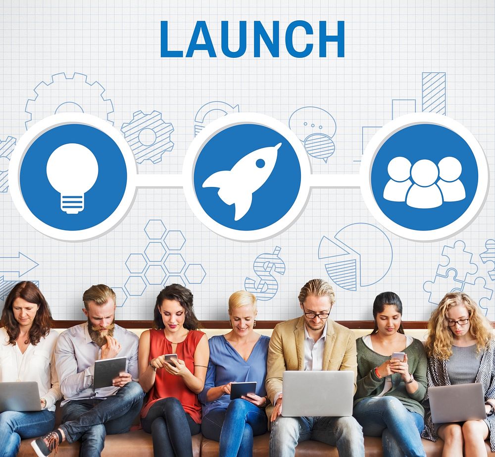 Start Up Business Rocket Ship Graphic Concept