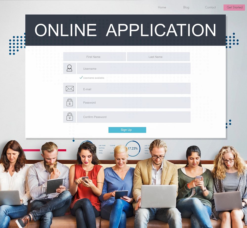 Online Application Membership Registration Follow Concept