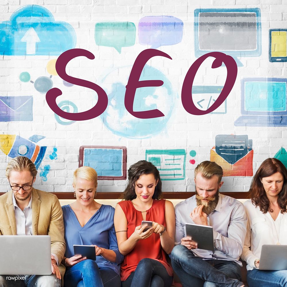 SEO Searching Digital Marketing Network Concept