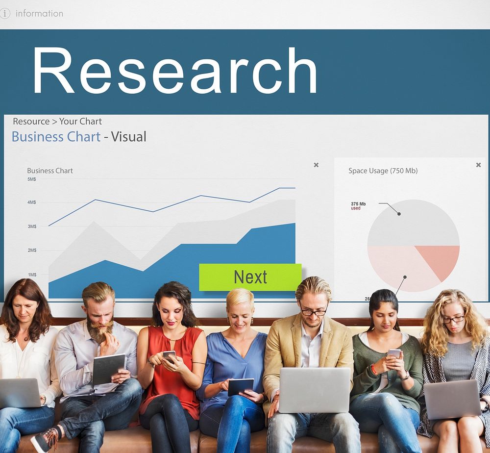Business Research Progress Graph Results Concept