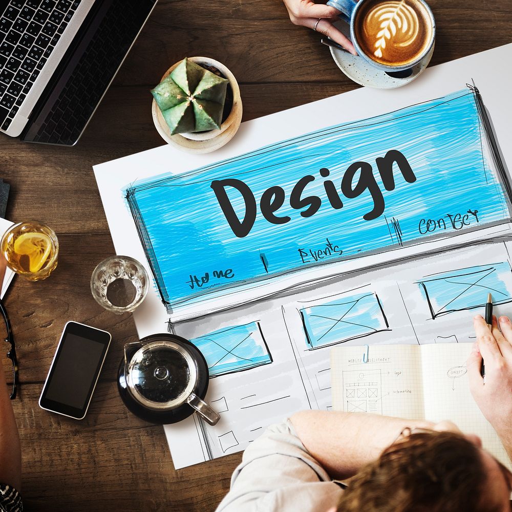 Product Design Drawing Website Graphic