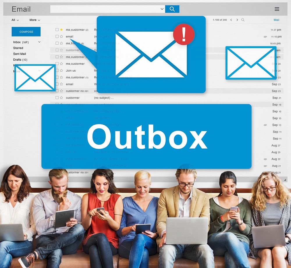 Outbox Business Communication Envelope Mail Concept