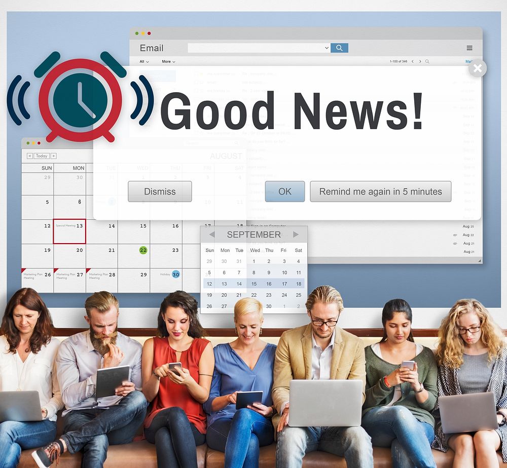 Good News Information Announcement Thinking Concept