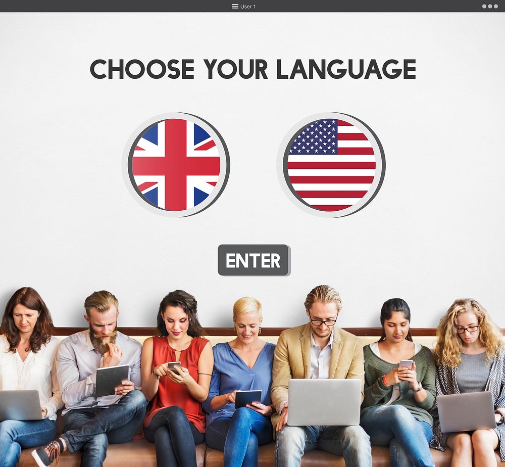 Language Dictionary English American Concept