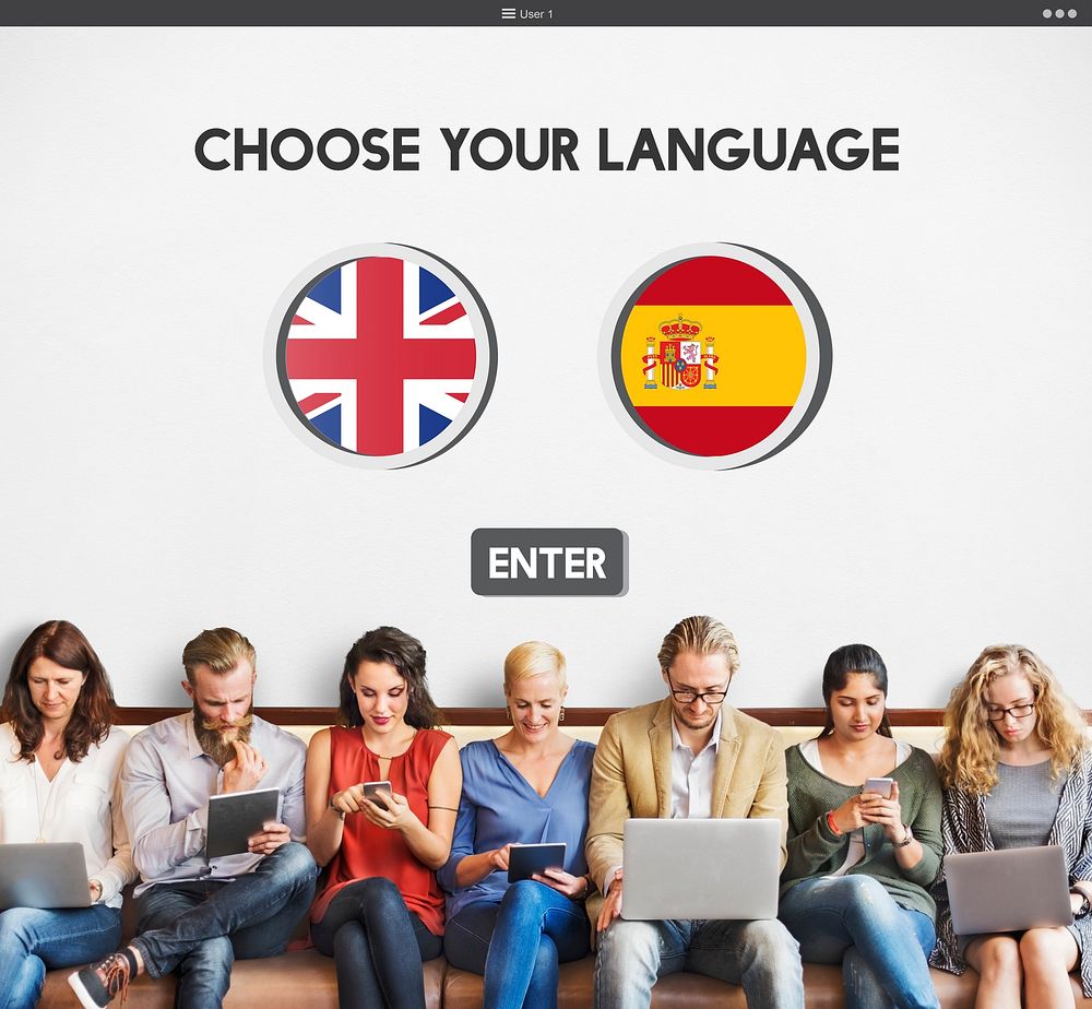 Language Dictionary English Spanish Concept